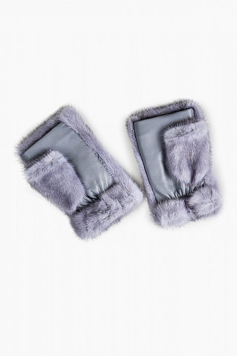 Митенки из меха норки